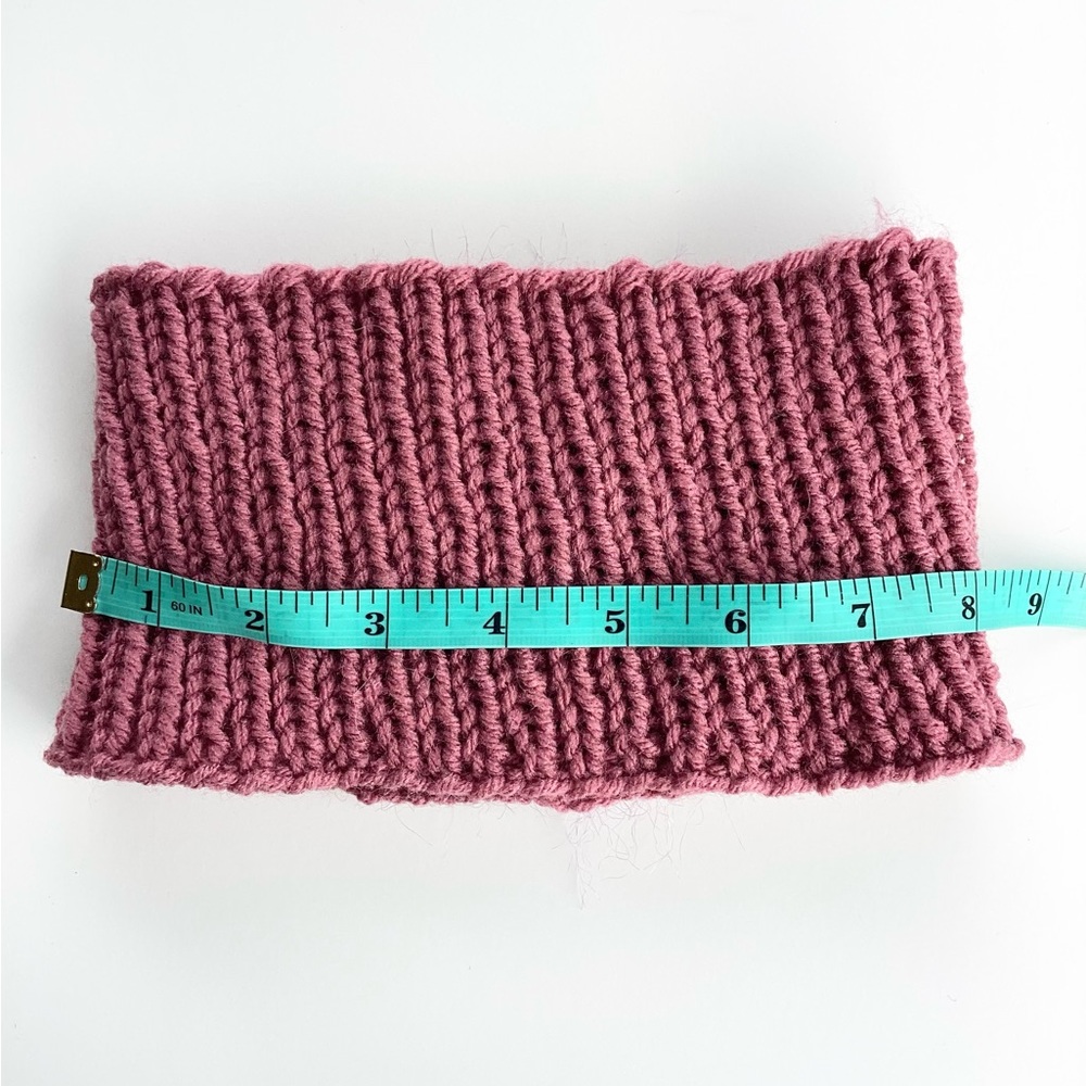 Headband Earwarmer Hand Crafted Hat Ponytail Floral Rose Bling Fuzzy - Picture 10 of 14